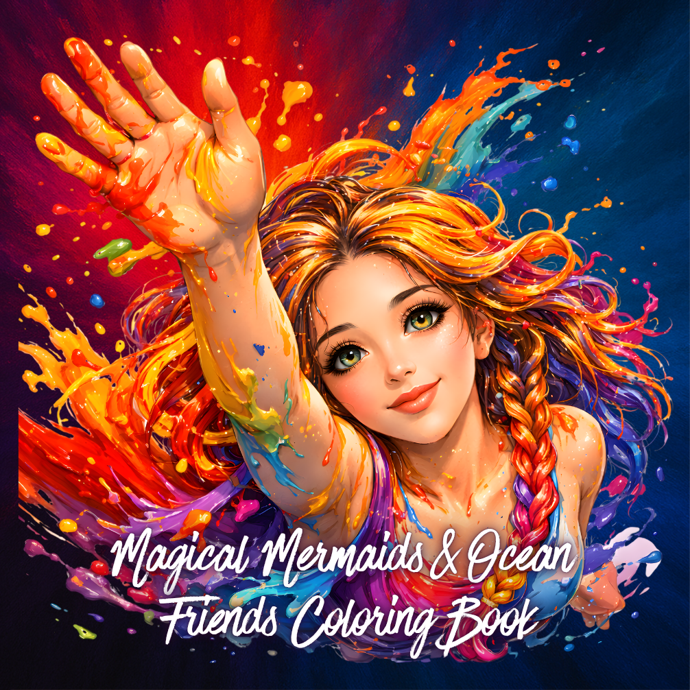 Magical Mermaids & Ocean Friends Coloring Book